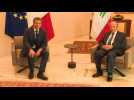 Macron meets Lebanese president Aoun for talks following Beirut blast
