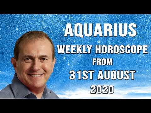 Aquarius Weekly Horoscope from 31st August 2020