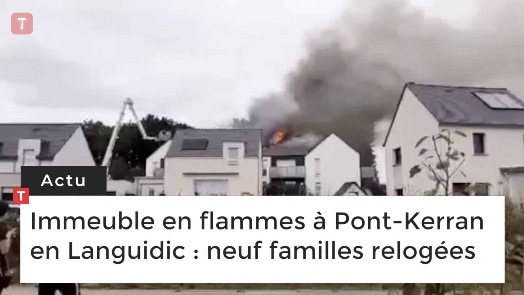 Immeuble en flammes à Pont-Kerran en Languidic : neuf familles relogées (Le Télégramme)