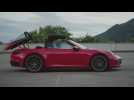 The new Porsche 911 Targa 4S Design in Guards Red