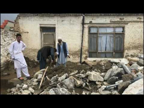 Rocks and debris scatter across city in Afghanistan after flash floods
