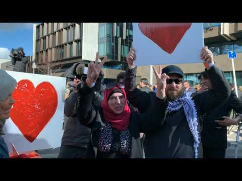 New Zealanders sing in solidarity after mosque attacker's sentencing