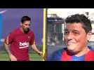 FC Barcelona fans react to Messi's return to the training ground