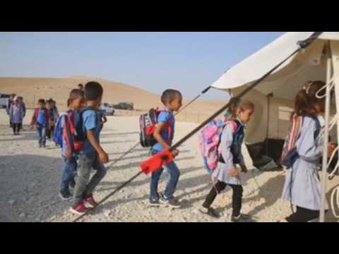 Hebron school children swapping classrooms for tents