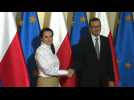 Belarus opposition figurehead Svetlana Tikhanovskaya meets Polish PM - Label : AFPTV - First images - Category : News