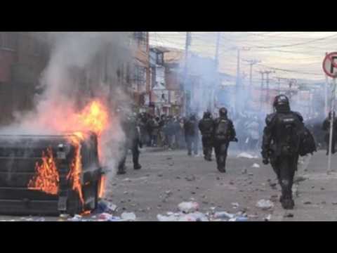Violence erupts at Bogota anti-police brutality protest