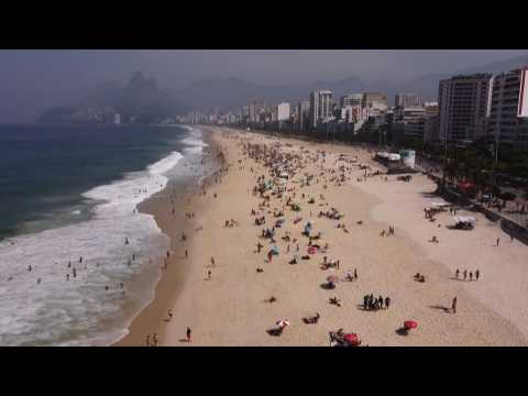 Thousands of people gather on Rio's beaches as Brazil eases quarantine