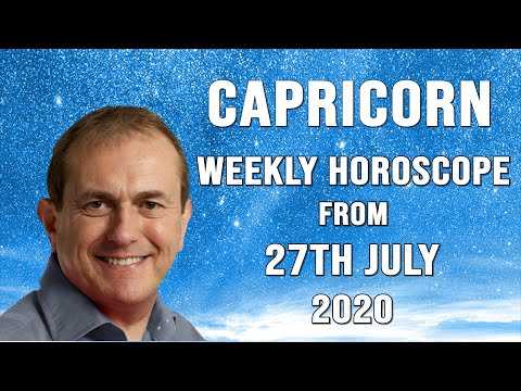 Capricorn Weekly Horoscope from 27th July 2020