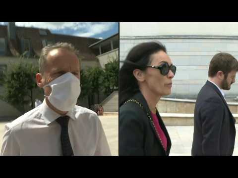 Lawyers arrive before trial of Chilean accused of murdering Japanese ex