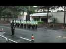 Images of security presence outside US consulate in Chengdu