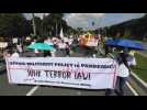 Hundreds protest in Manila on State of the Nation Address day