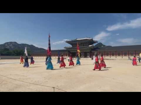 South Korea royal guard changing ceremony resumes amid pandemic