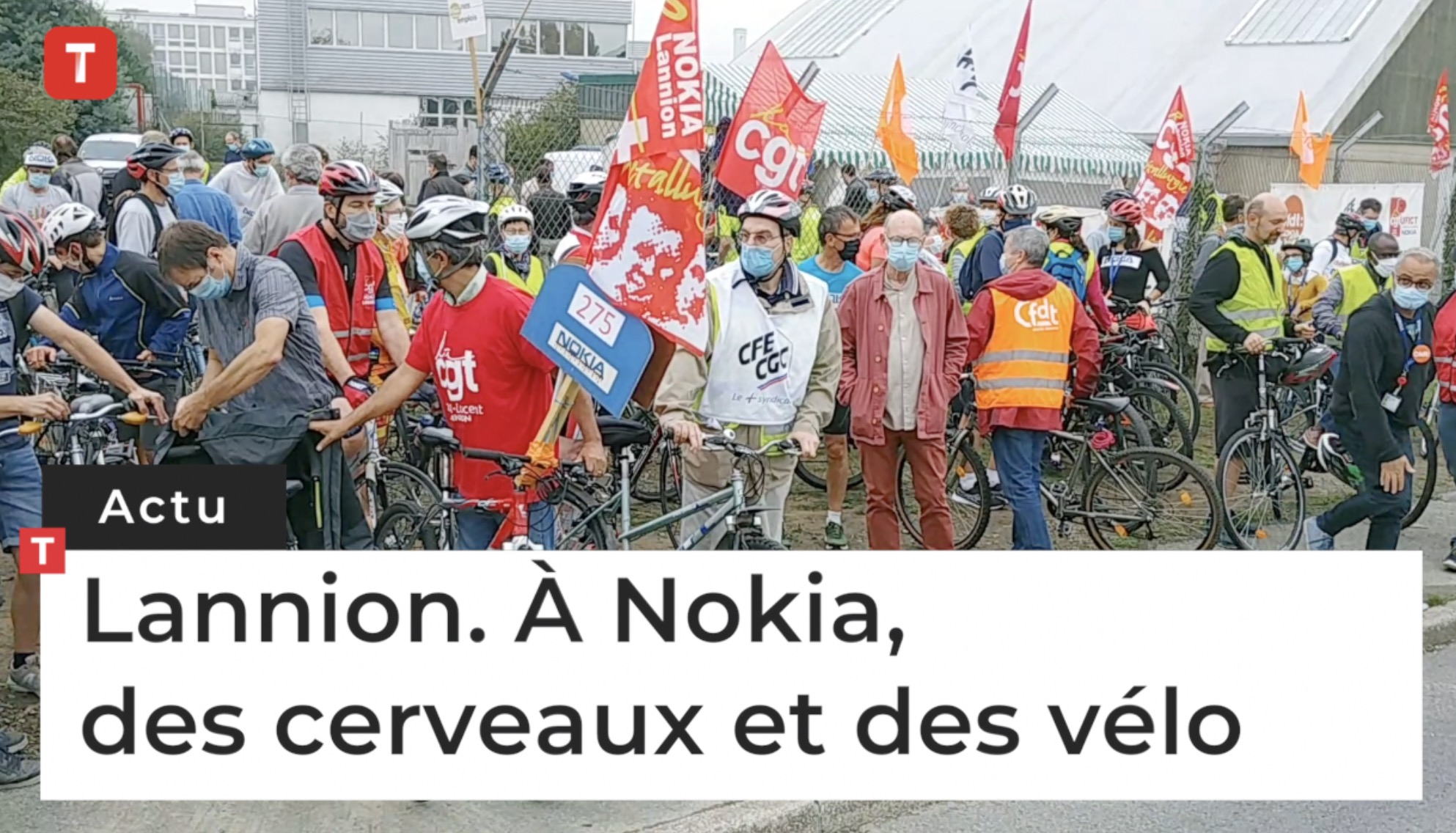 Lannion. À Nokia, des cerveaux et des vélos (Le Télégramme)