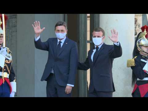Macron hosts Slovenian president Borut Pahor in Paris