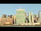 Images of the UN headquarters on the New York skyline - Label : AFPTV - First images - Category : News