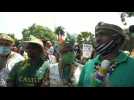 SAfrica: xenophobic protest outside the Nigerian embassy in Pretoria - Label : AFPTV - First images - Category : News