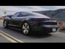 The new Porsche Taycan 4S in Volcano Grey Driving Video