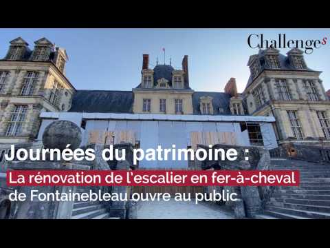 Journées du patrimoine : La rénovation de l’escalier en fer-à-cheval de Fontainebleau ouvre au public 