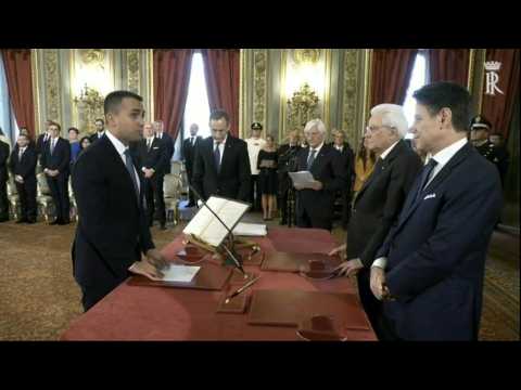 Ministers from Italy's new coalition government sworn in