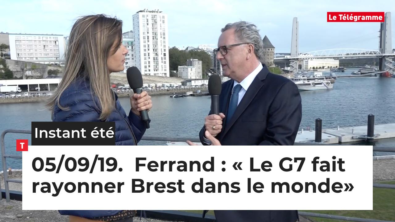 Instant Eté du jeudi 5 septembre 2019. Ferrand : « Le G7 fait rayonner Brest dans le monde» (Le Télégramme)