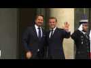 Macron meets Luxembourg Prime Minister Xavier Bettel
