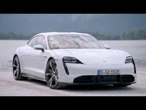 Porsche Taycan Turbo S Design in Carrara White Metallic in Norway