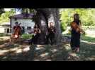 Le Tokso folk string quartet anime le road trip de Mirecourt