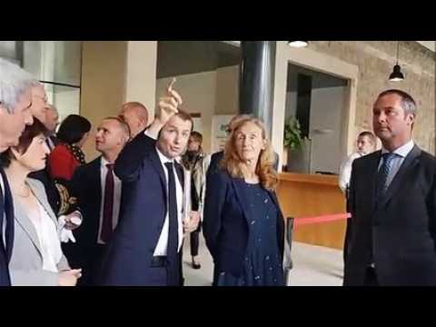 Visite de la ministre de la Justice Nicole Belloubet au tribunal de grande instance d'Epinal