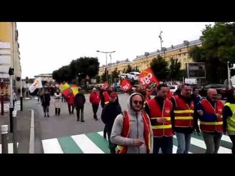 Manifestation pour la défense du système de retraite à Belfort