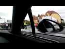 Molsheim : la Bugatti Chiron, première voiture sous le passage à niveau n°20