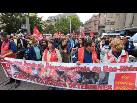 Manifestation pour la défense des retraites à Strasbourg