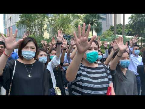 Hong Kong flash-mob rallies erupt as anger mounts over shot protester