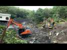 Typhoon Mitag causes landslide: Rescue services at the scene - Label : AFPTV - First images - Category : News