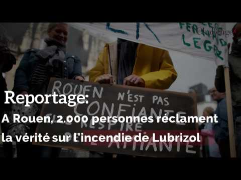 Reportage: A Rouen, 2000 personnes réclament la vérité sur l'incendie de Lubrizol