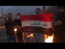 Iraqi protesters burn tyres during clashes in Baghdad