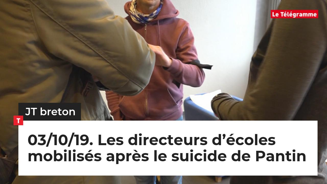 JT breton du 03/10/2019 : les directeurs d’écoles mobilisés après le suicide de Pantin (Le Télégramme)