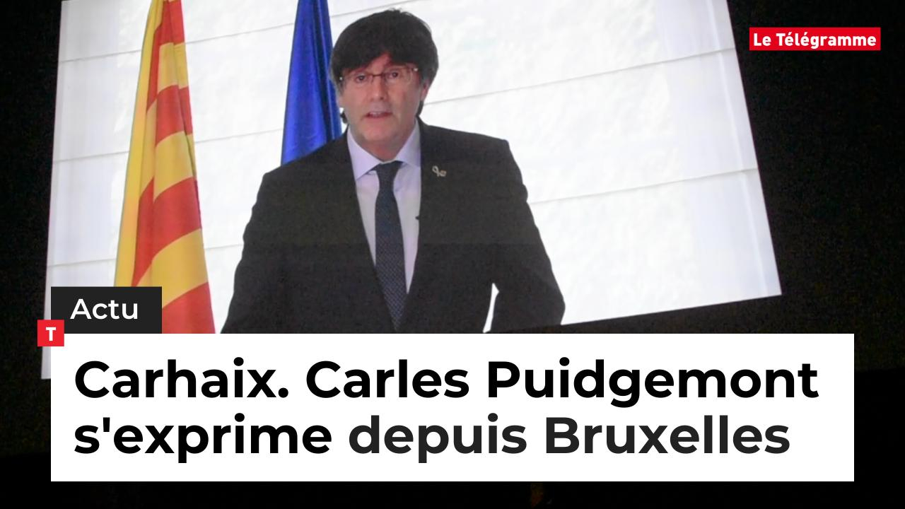 Carhaix. Carles Puidgemont s'exprime depuis Bruxelles (Le Télégramme)