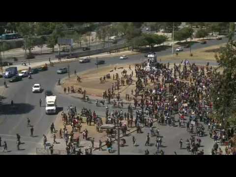 Chilean protesters gather on Italy Square against Pinera govt