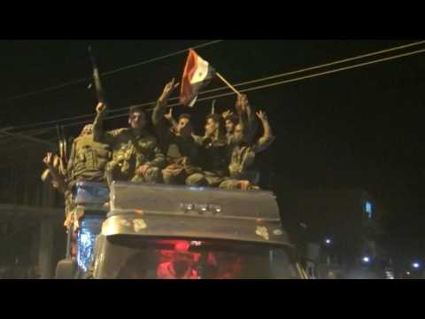 Convoy of Syrian troops arrives in Kobane