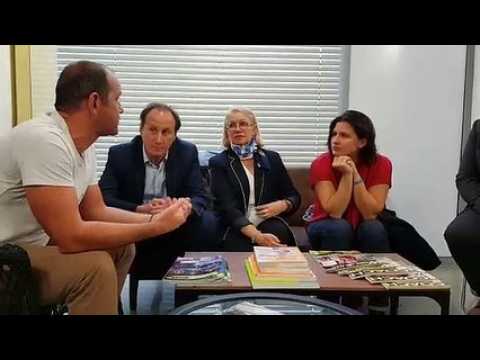 Roxana Maracineanu, la ministre des Sports, en visite à la Box Briand de Mulhouse