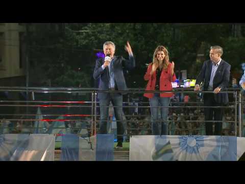 Argentina's Macri holds last campaign rally before vote