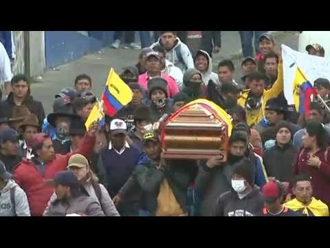 Body of indigenous leader killed in Ecuador's clashes leaves hospital