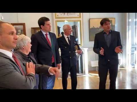 Vidéo.  La ministre Jacqueline Gourault visite le musée Friry de Remiremont