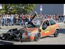 Crash test devant 800 élèves au lycée d'Ingersheim