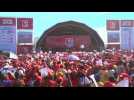 Mozambique elections: president Filipe Nyusi appears during last rally - Label : AFPTV - First images - Category : News