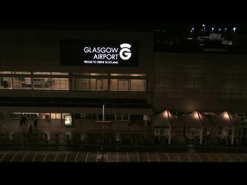 Images of Glasgow airport where Xavier Dupont was arrested