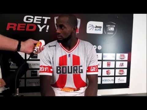 JL Bourg (basket) : le capitaine Zachery Peacock réagit après la victoire contre Orléans