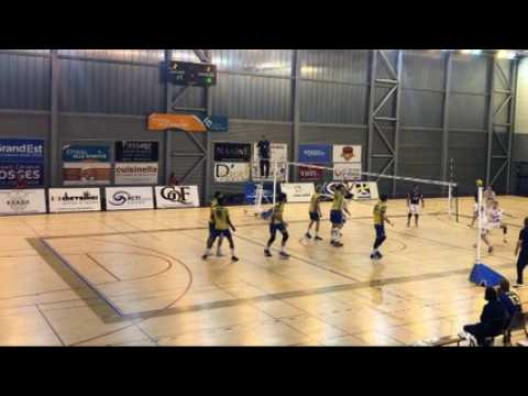Volley-ball - La balle de match victorieuse d'Epinal face à Saint-Brieuc