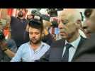 Tunisia: Presidential candidate Kais Saied casts his vote - Label : AFPTV - First images - Category : News