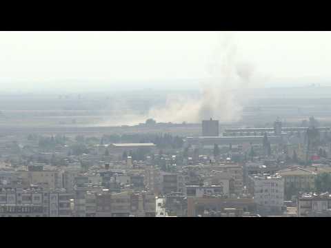 Images of smoke rising from Syria's Ras al-Ain